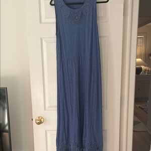 Chico's Asymmetrical Dress in Deep Blue